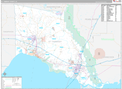 St. Tammany Parish (County), LA Digital Map Premium Style